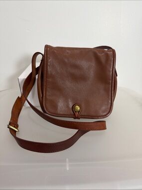 Liz Claiborne Brown Leather Crossbody Bag